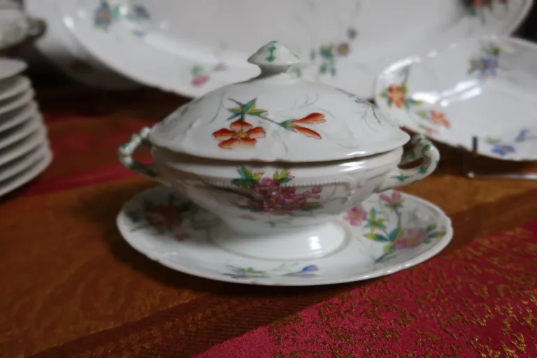 Service De Table En Porcelaine 57 Pièces Maison Pouyat Limoges XIX