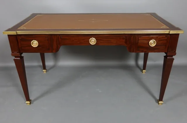 Bureau Sormani De Style Louis XVI En Acajou