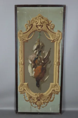 Cinq Panneaux d'Un Décor De Papier Peint Vers 1865