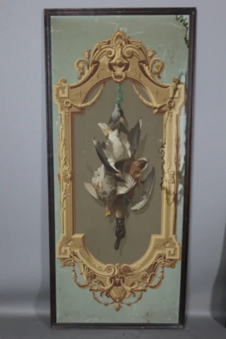 Cinq Panneaux d'Un Décor De Papier Peint Vers 1865