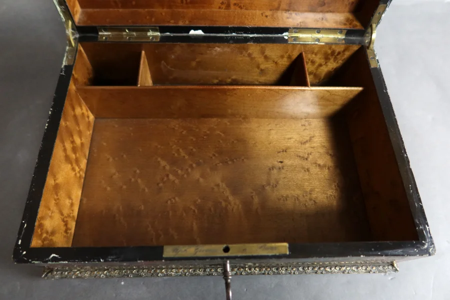 BOULLE MARQUETRY BOX signiert Alphonse Giroux