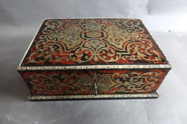 Coffret En Marqueterie Style Boulle signé Alphonse Giroux"