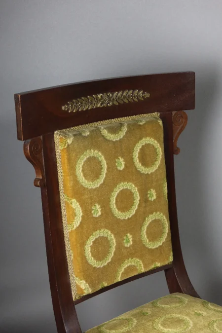 FRENCH EMPIRE STYLE SETTEE AND CHAIRS