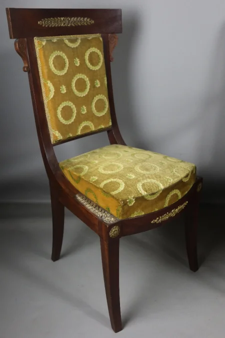FRENCH EMPIRE STYLE SETTEE AND CHAIRS