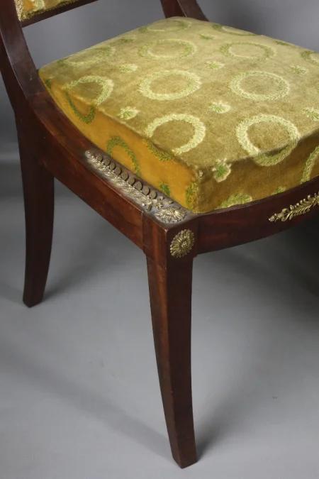 FRENCH EMPIRE STYLE SETTEE AND CHAIRS