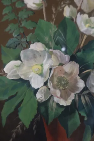Tableau "bouquet d'Hellébores" Signé Et Daté
