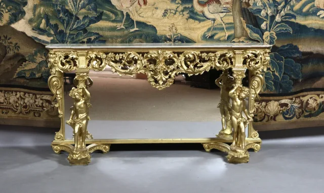 MESA CONSOLA ESTILO BARROCO ITALIANO