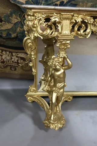 MESA CONSOLA ESTILO BARROCO ITALIANO
