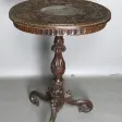 Guéridon Tripode En Bois Sculpté XIX