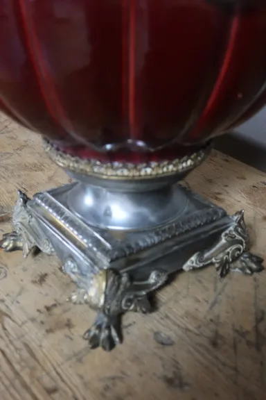 Cache pot en faîence XIX