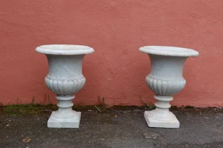 Paire de grands vases Médicis XIX