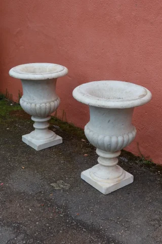 Paire de grands vases Médicis XIX