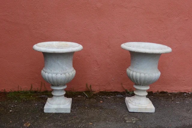 Paire de grands vases Médicis XIX