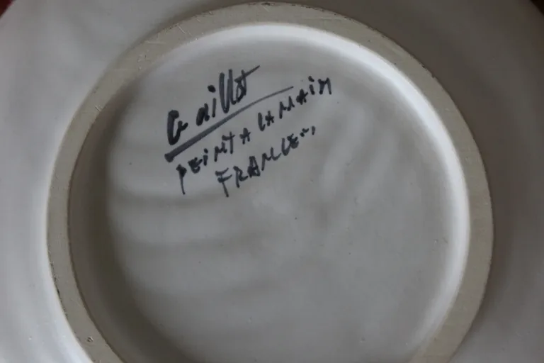 service faïence signé Guillot à Vallauris