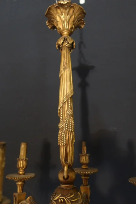 Lustre en bois doré XIXème siècle