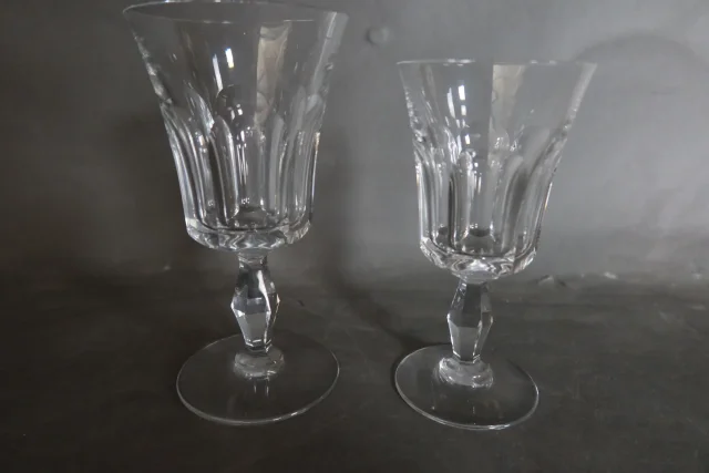Verres en cristal de Baccarat modèle Polignac