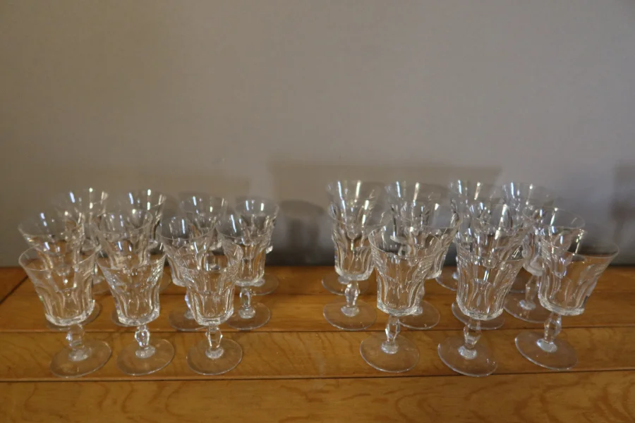 Verres en cristal de Baccarat 22 pièces
