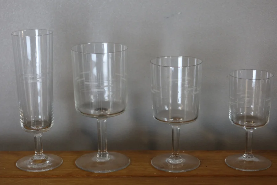 Service de verres style Art Déco