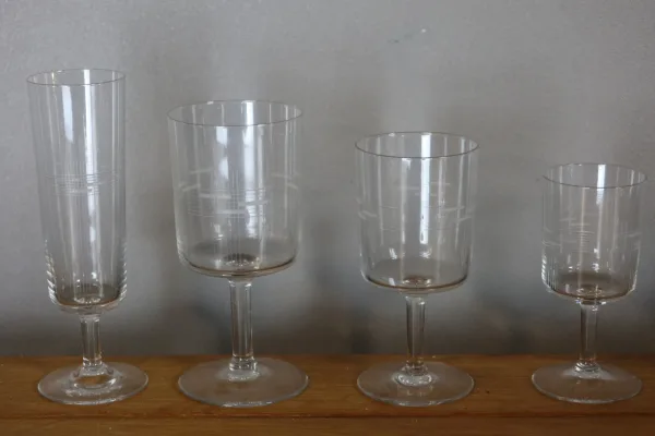 Service de verres style Art Déco