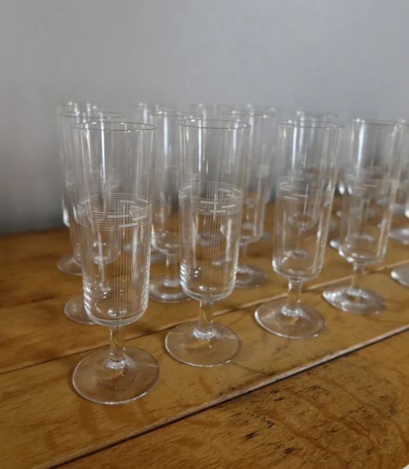 Service de verres style Art Déco