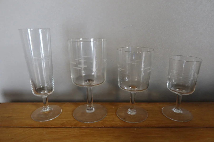 Service de verres style Art Déco