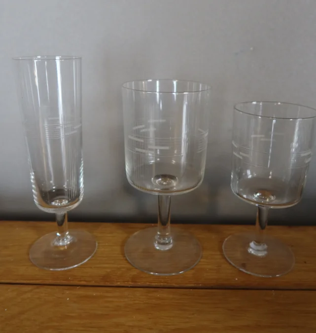 Service de verres style Art Déco