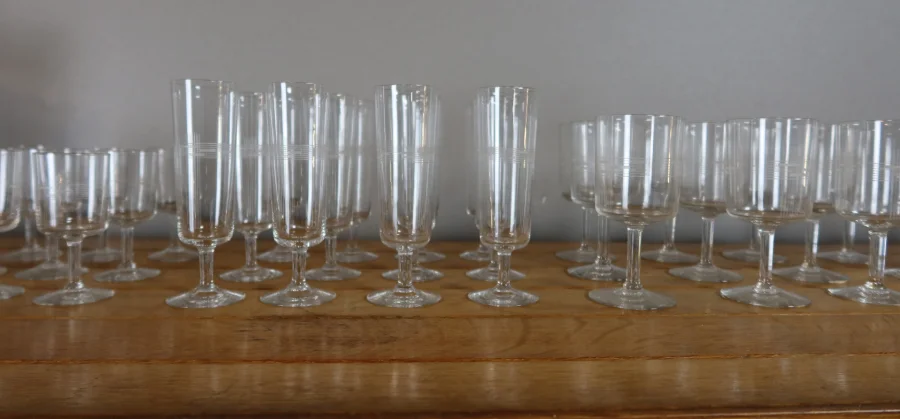 Service de verres style Art Déco