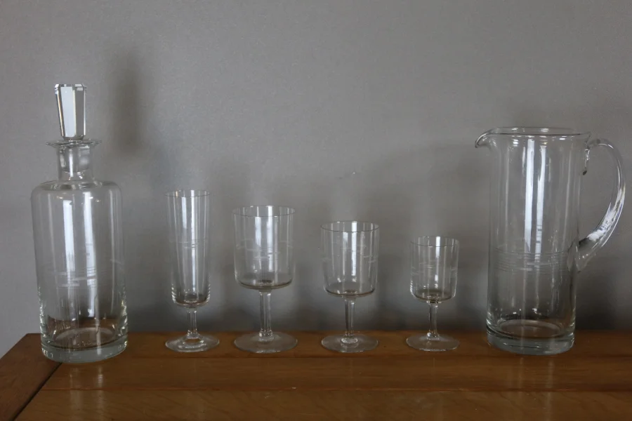 Service de verres style Art Déco