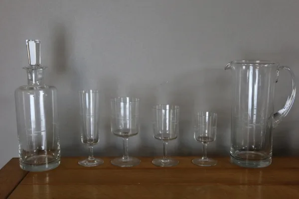 Service de verres style Art Déco
