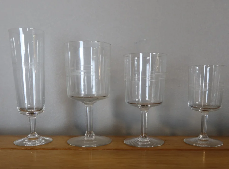 Service de verres style Art Déco