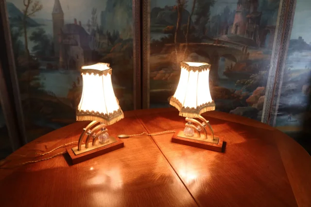 Paire de lampes de table vintage