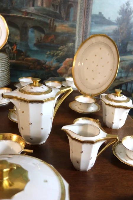 LIMOGES PORCELAIN DINNER AND TEA SERVICE