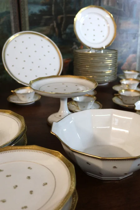 LIMOGES PORCELAIN DINNER AND TEA SERVICE