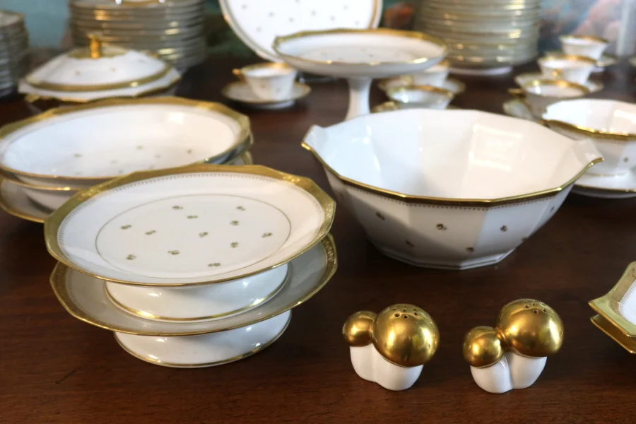 LIMOGES PORCELAIN DINNER AND TEA SERVICE