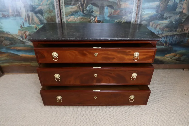 Commode Empire en acajou