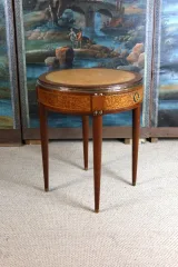 Table à jeux en loupe des années 1940