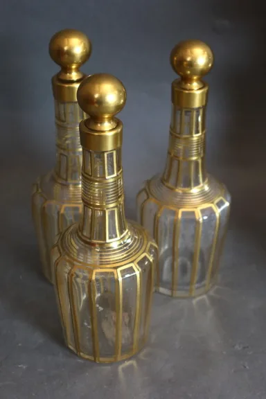 Cave à liqueurs en bronze doré XIXème
