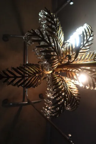 Lustre palmier en bronze d'après Bagués