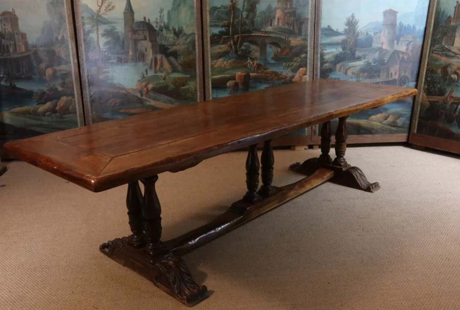 Table de ferme en chêne