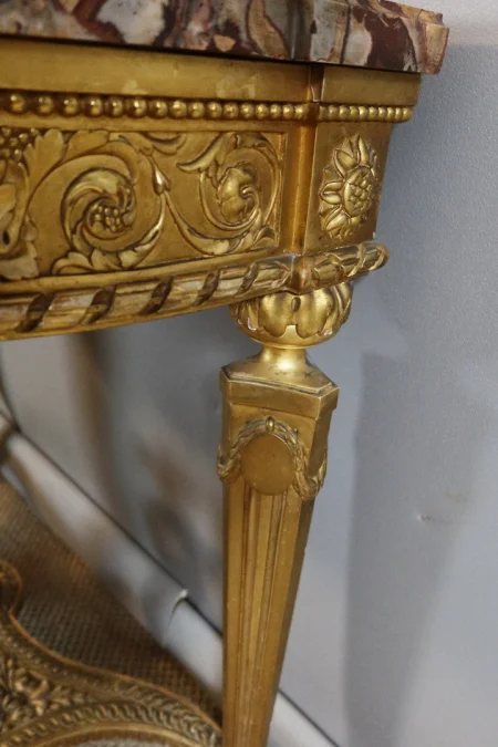 Console en bois doré Directoire