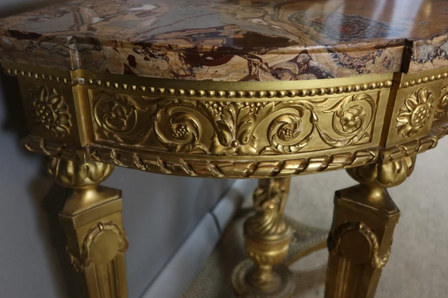 Console en bois doré Directoire