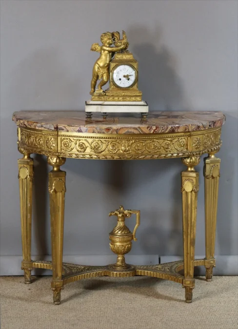 Console en bois doré Directoire