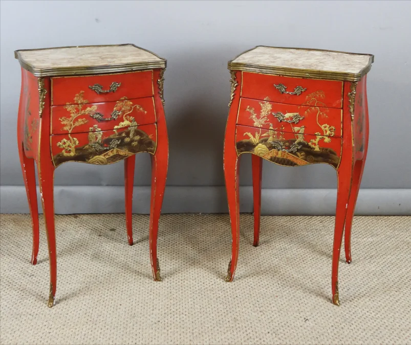 LOUIS XV STYLE BEDSIDE TABLES