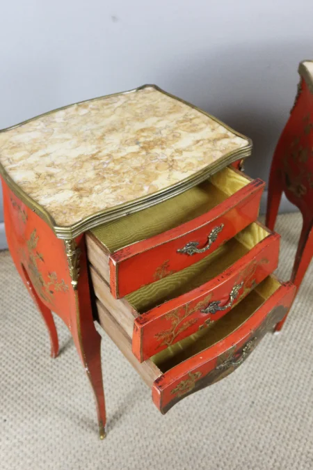 LOUIS XV STYLE BEDSIDE TABLES