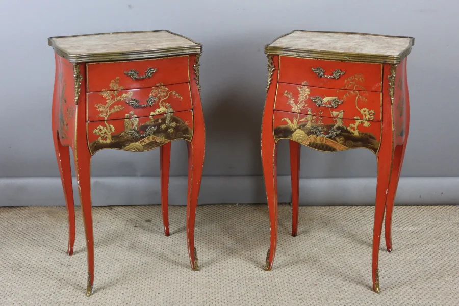 LOUIS XV STYLE BEDSIDE TABLES