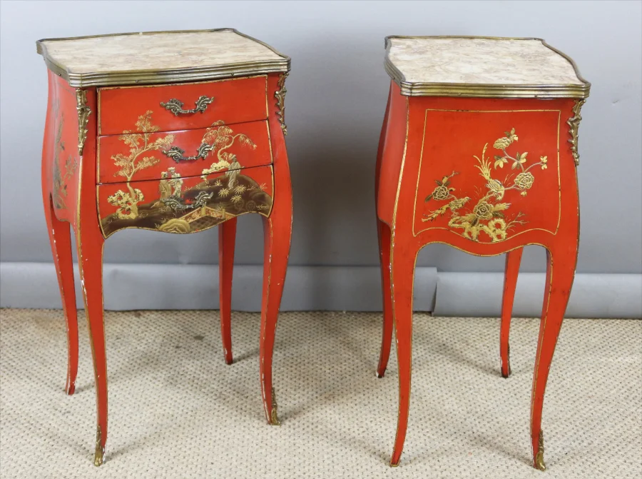 LOUIS XV STYLE BEDSIDE TABLES