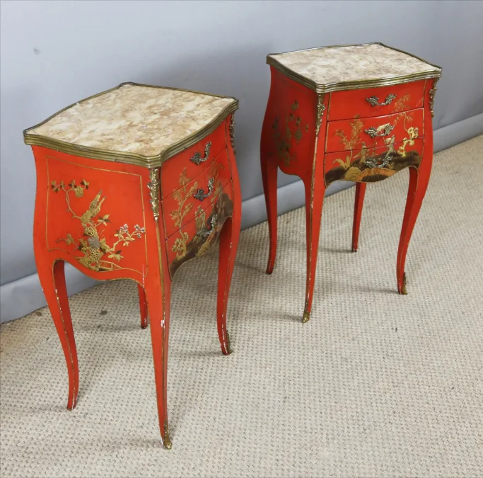 LOUIS XV STYLE BEDSIDE TABLES