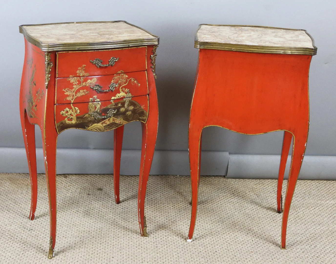 Chevets laqués style Louis XV
