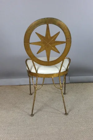 MESA Y SILLAS DORADAS