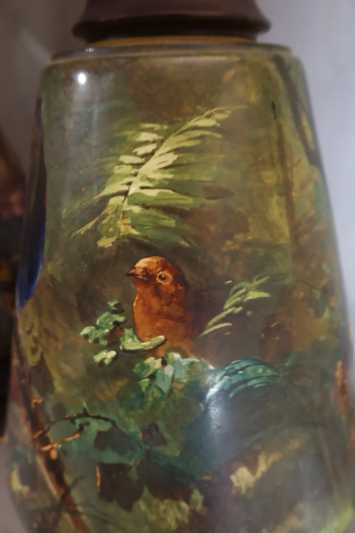 Paire de très grands vases Creil et Montereau "Lebeuf Milliet" (1840-1876)